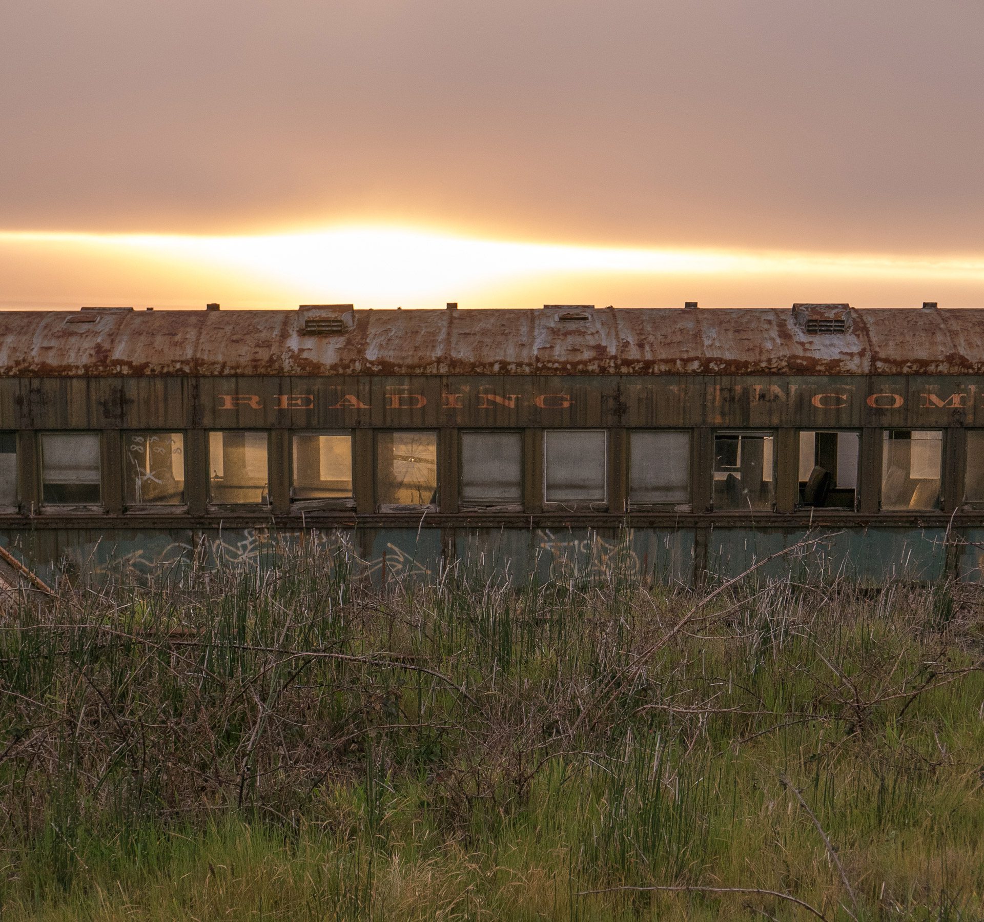 Sunset from downtown Ft Bragg